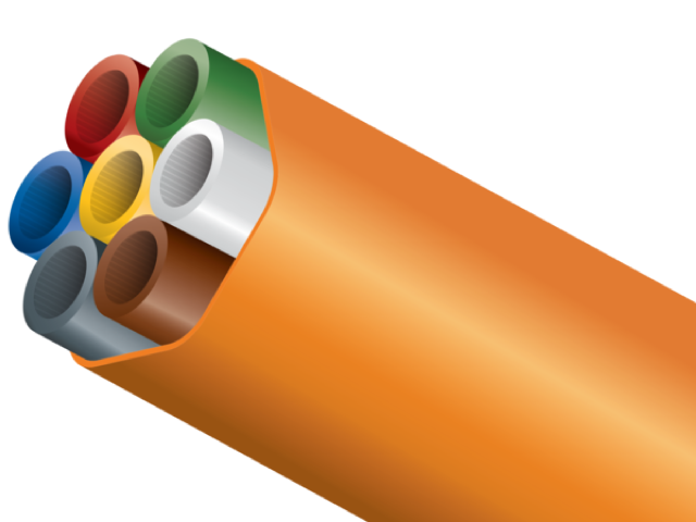 Orange Dura-Line DuraMulti rør HDPE 7-way