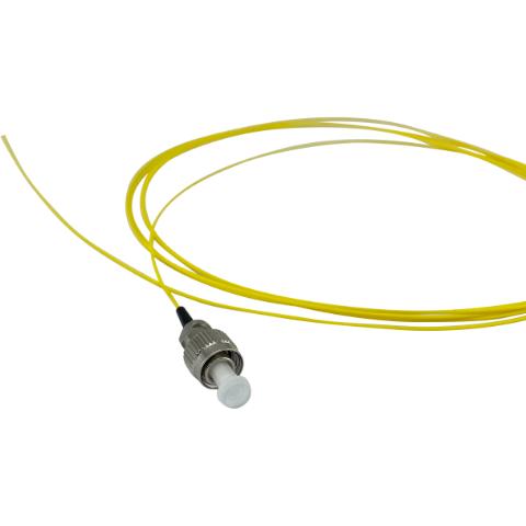 Pigtail FC/UPC 9/125µm 2M G652.D Semitight LSZH Yellow cable and yellow fiber Stripping length min. 1 meter