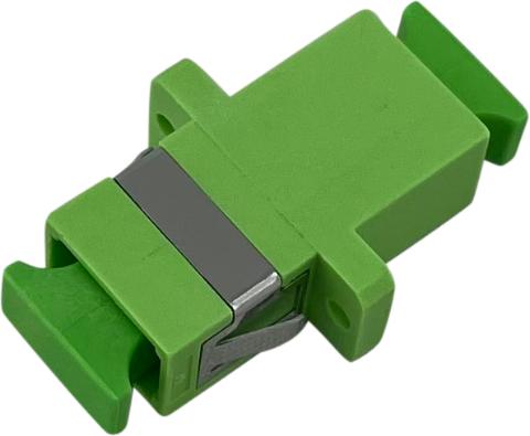 ECS Adapter SC/APC - SC/APC SM Simplex Ceramic Green med flange