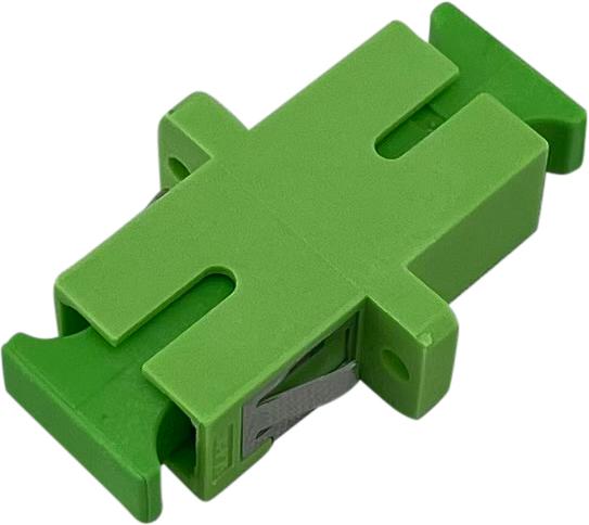 ECS Adapter SC/APC - SC/APC SM Simplex Ceramic Green med flange