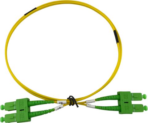 Patchkabel SC/APC - SC/APC Duplex 9/125µm 2x4mm 10M