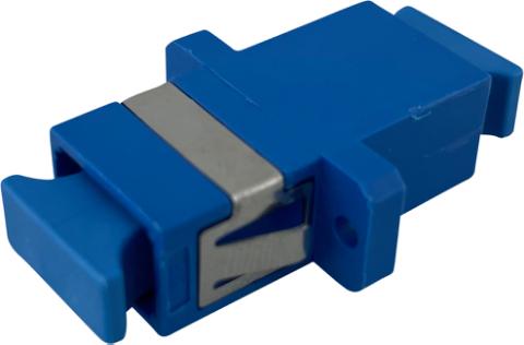ECS Adapter SC/UPC - SC/UPC SM Simplex Ceramic Blue med flange