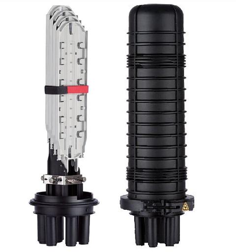 CommScope FOSC Splidsemuffe rund medium op til 96F Inkl. 1 splidsekassette og 1 krymp til oval port.