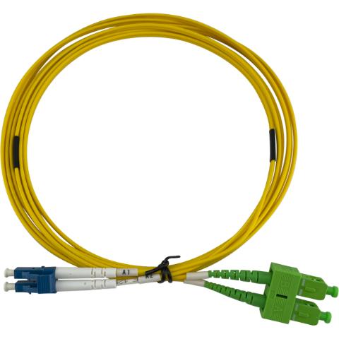 ECS Patchkabel LC/UPC - SC/APC Duplex 9/125µm 2x4,0mm 3,0m