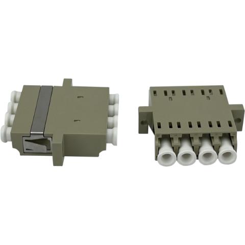 Adaptor LC/PC - LC/PC Quad with flange, beige OM1