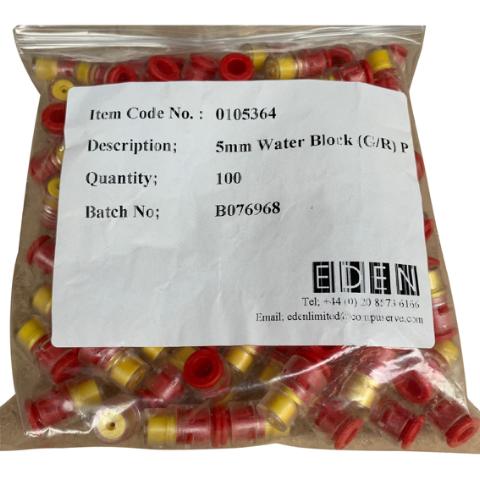 Konnektor Vand 5 mm Eden Rød / gul