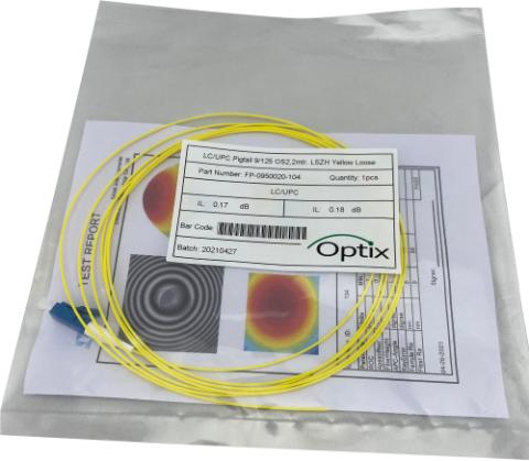 Pigtail LC/UPC 9/125/900µm 2M loose buffer G652D Grade B gul