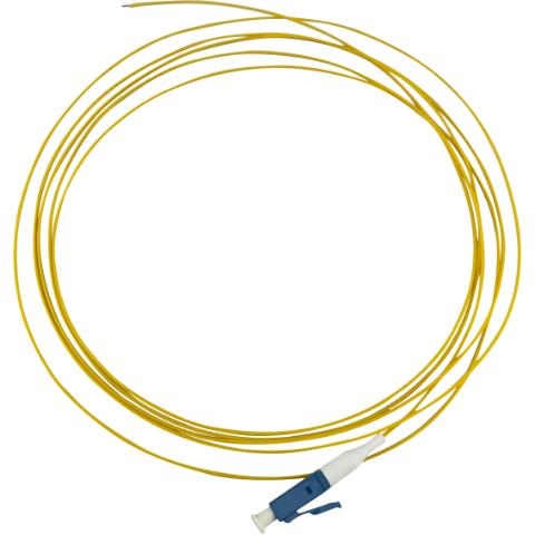Pigtail LC/UPC 9/125/900µm loose buffer 2M Yellow cable and red fiber!