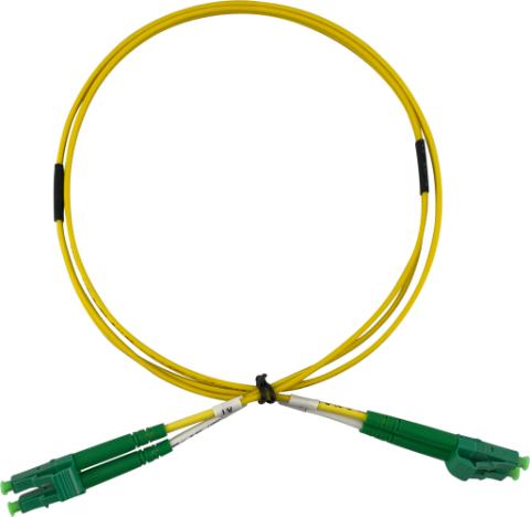 Patchkabel LC/APC - LC/APC Duplex 9/125µm 2x4mm 0,5m