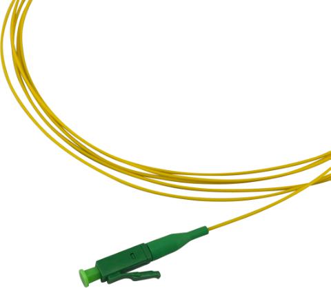 ECS Pigtail LC/APC G652.D Semitight LSZH 9/125µm Yellow fibre and yellow tube Stripping length min. 1 meter 2,0m