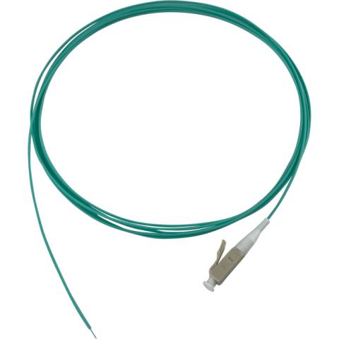 Pigtail LC/PC 50/125/900µm OM3 Loose buffer 2M Aqua fiber aqua cable