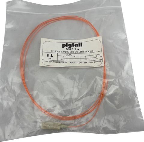 Pigtail SC/PC 62,5/125µm 2M Semitight LSZH Min. Stripping length 1 meter