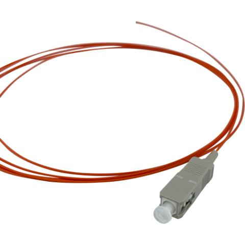Pigtail SC/PC 62,5/125/900µm Loose buffer 2M Min. Stripping length 1 meter Orange