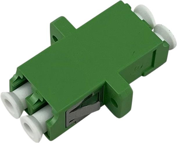 ECS Adapter LC/APC - LC/APC SM Duplex Ceramic Green SC foot print