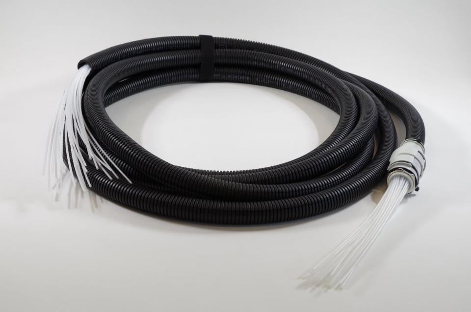 CommScope PTS24 (PG29) Forskruning med 24x transportrør 6,4M monteret med flexslange, inkl. dele til "Fiber Movement"