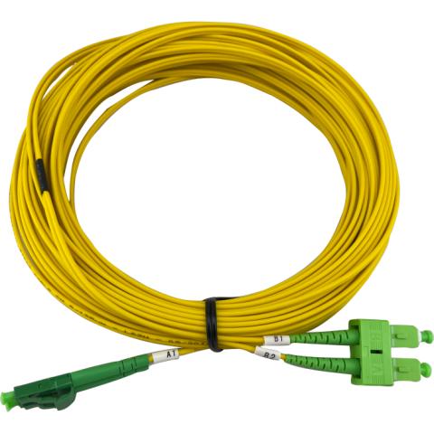 ECS Patchkabel LC/APC - SC/APC Duplex 9/125µm 2x4,0mm 20,0m