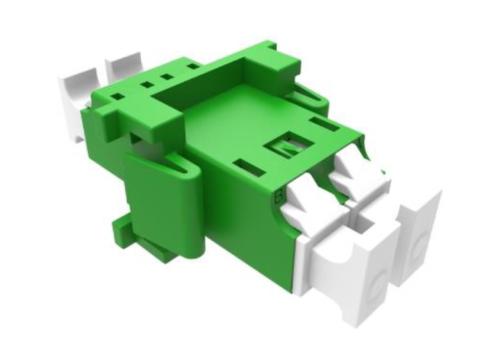 CommScope Adaptor LC/APC Duplex med flange og samleledsholder/retainer (helstøbt)