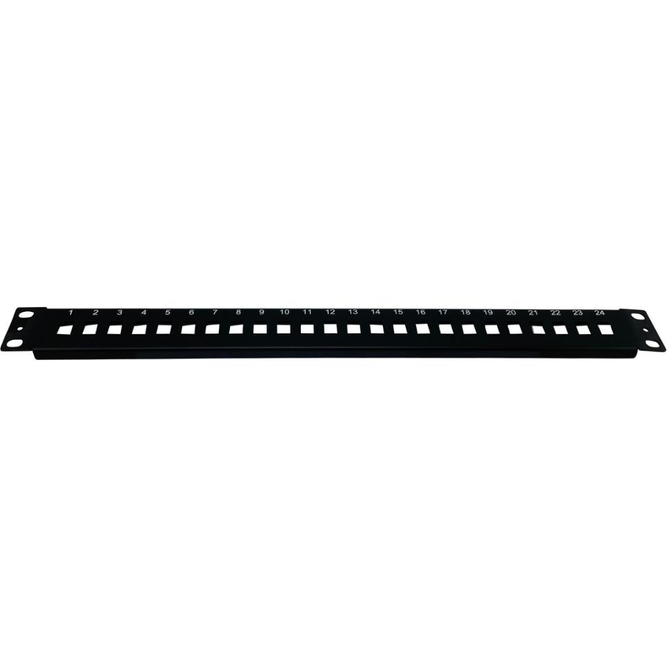 19" Forplade 1HE 24x LC Duplex huller