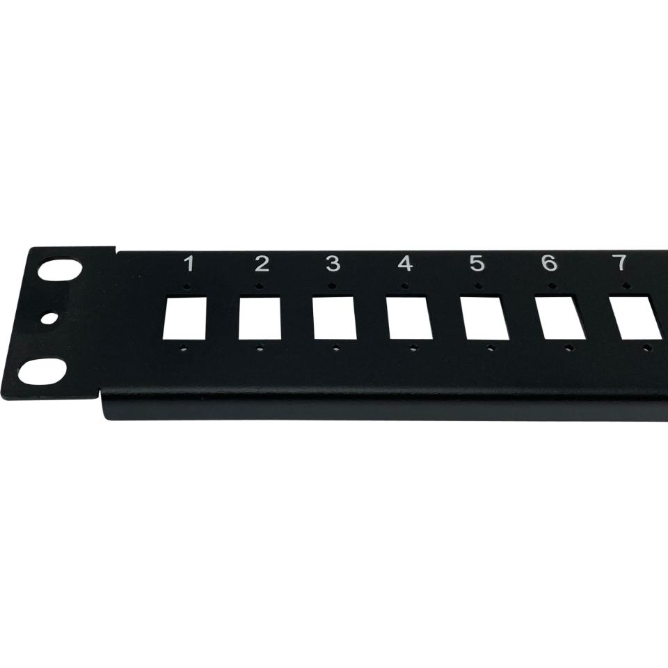 19" Forplade 1HE 24x LC Duplex huller