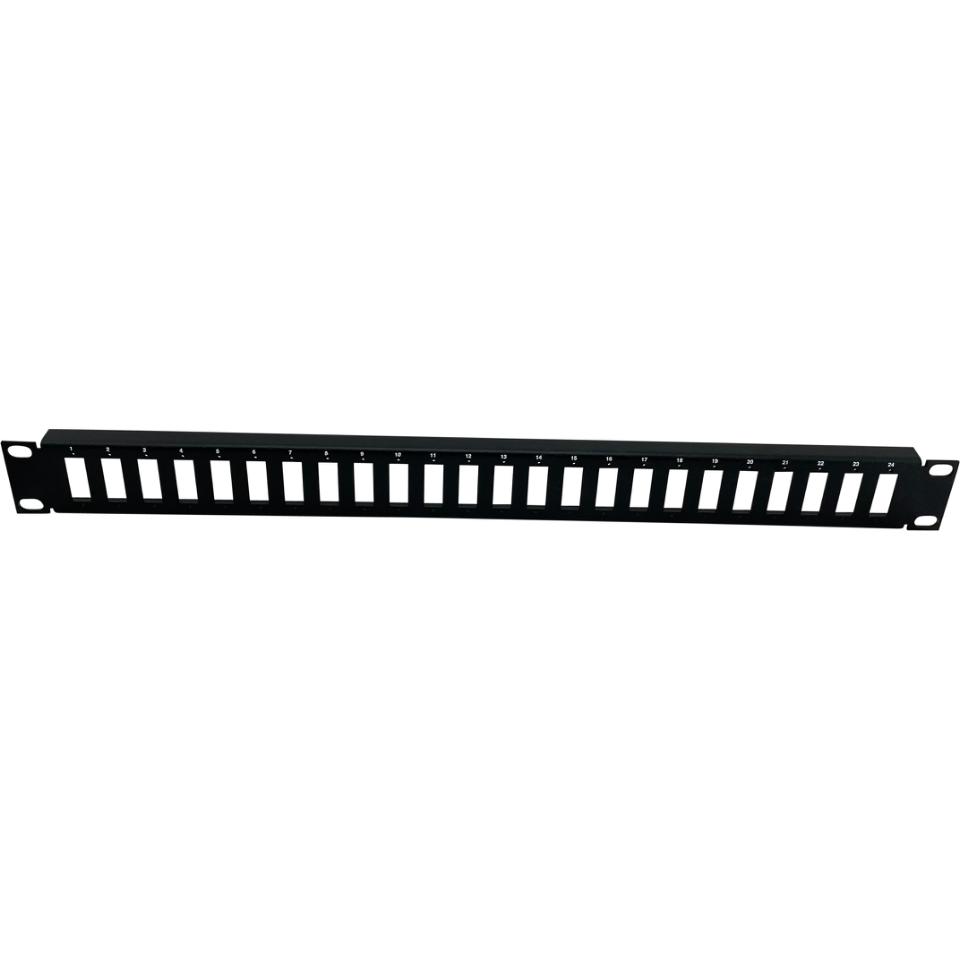 19" Forplade 1HE 24x SC Duplex huller