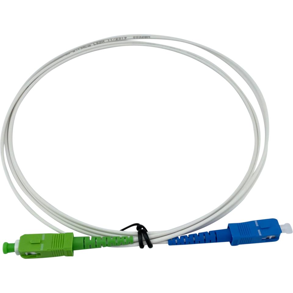 Thy-Mors Patchkabel SC/APC - SC/UPC Simplex 9/125µm 2mm 2M White