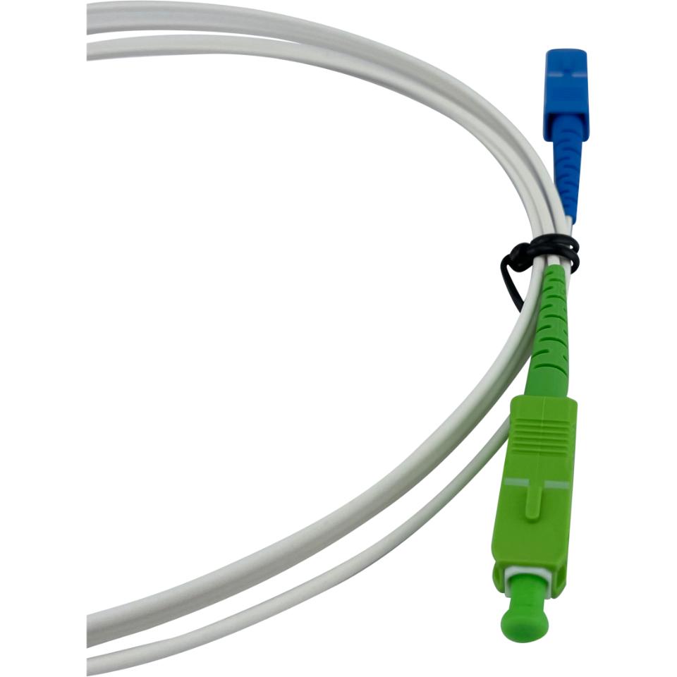 Thy-Mors Patchkabel SC/APC - SC/UPC Simplex 9/125µm 2mm 2M White