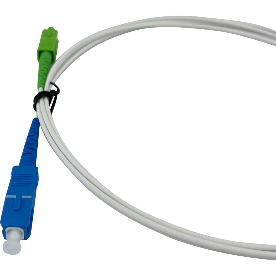 Thy-Mors Patchkabel SC/APC - SC/UPC Simplex 9/125µm 2mm 2M White