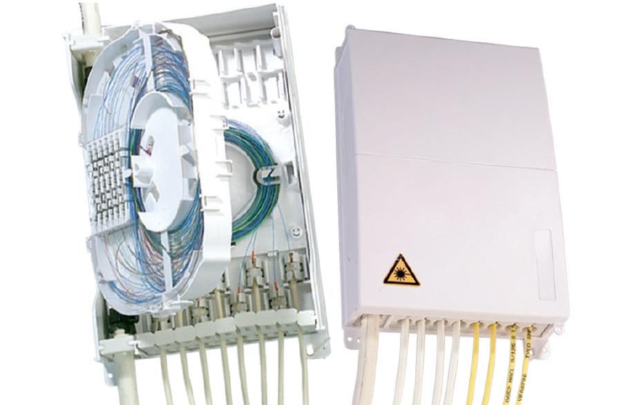 CommScope Distributionsboks indendørs 2x8 fibre, hvid - 19127