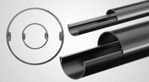 Gabocom Delbart Reparationsrør ø50 x 2,4mm Sæt med 2 halvskaller, 2 meter KKHR50