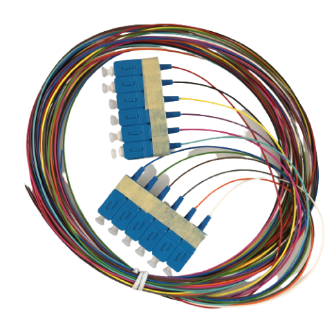 CommScope Pigtailsæt SC/UPC 2M 9/125µm loose buffer GRADE C G657.A1 tuned LSZH Sæt med 12 farver