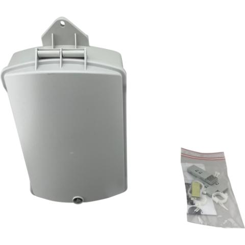 CommScope splidsboks med trekantnøgle inkl. 2 x 24F kort med kabeludgang for 4 kabler i hver side+hovedkabel