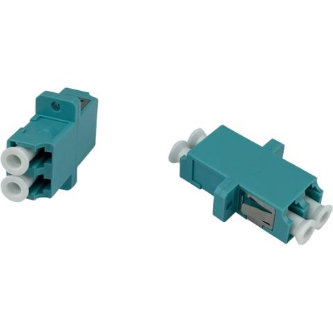 Adaptor LC/PC - LC/PC OM3 Duplex Aqua m flange