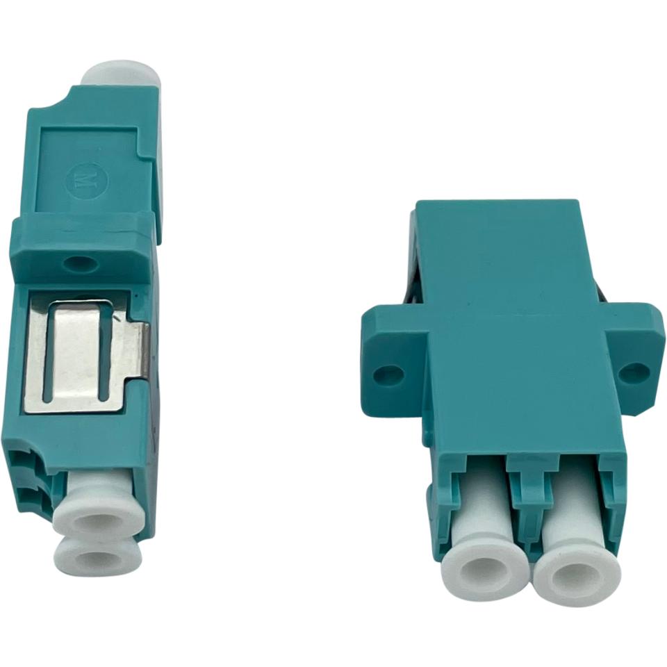 Adaptor LC/PC - LC/PC OM3 Duplex Aqua m flange