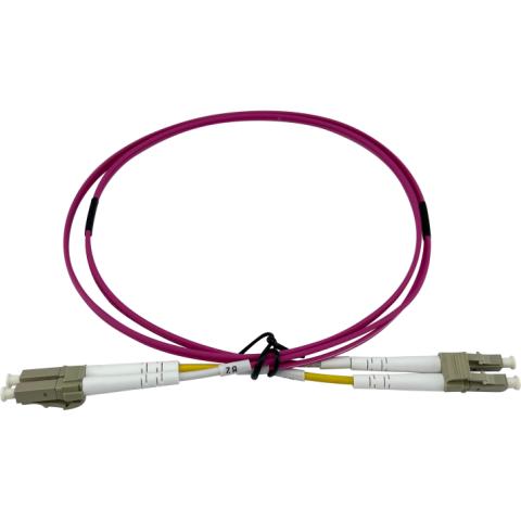 Patchkabel LC/PC - LC/PC Duplex 50/125µm OM4 2x4mm 4M Magenta