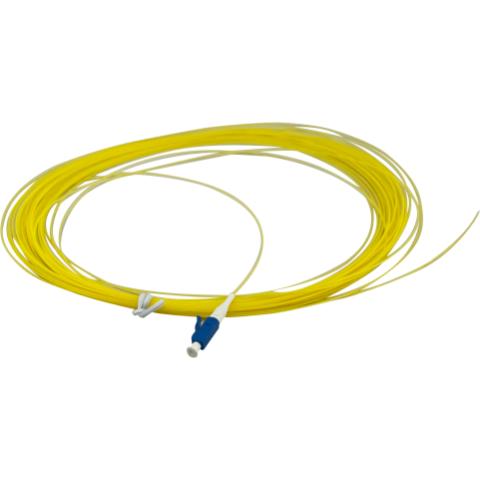 Pigtail LC/UPC 9/125µm G657, Bend Bright 0,9mm semiloose yellow cable 15M