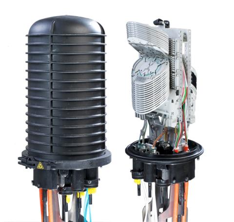 CommScope FIST Stor Rund Splidsemuffe - 8 runde og 2 ovale porte Model BD8