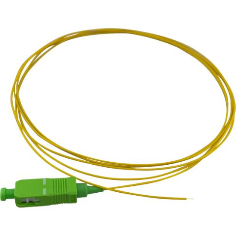 ECS Pigtail SC/APC 9/125µm loose buffer G657.A1 0,9mm LSZH Yellow cable and yellow fiber 2,0m