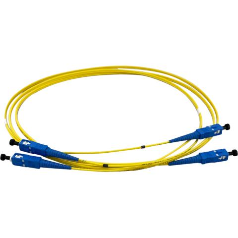 CommScope Patchkabel SC/UPC - SC/ UPC Duplex 9/125µm Semitight LSZH tuned Ø1,7mm 2M
