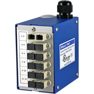 DIN Space - SNAP Patchpanel 6x SC Duplex Multimode beige adaptors