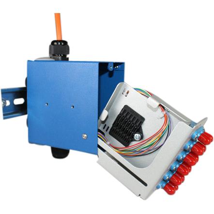 DIN Space - SNAP Patchpanel 6x SC Duplex Multimode beige adaptors