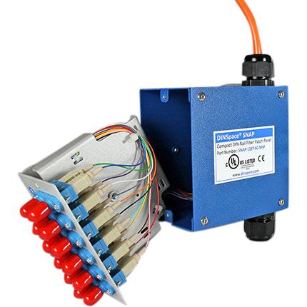 DIN Space - SNAP Patchpanel 6x SC Duplex Multimode beige adaptors