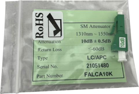 Dæmpeled LC/APC 10 dB 9/125µm