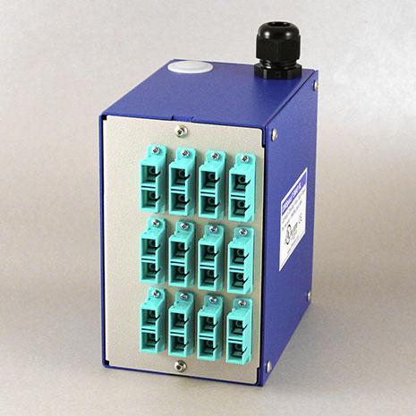 DIN Space - SNAP Patchpanel XL 24x SC Multimode OM3 aqua