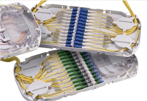 CommScope GPST kort (2stk.) Til patchkabel eller pre- konnekteret BOC kabel Inkl. 12x LC/UPC DX adaptorer i hvert kort