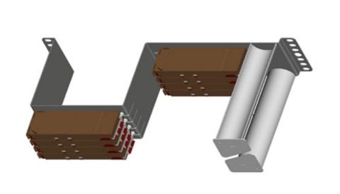 CommScope 15" Splitterholder til 2x 4 stk. OCM6 moduler (eller 4x OCM5 + 4x OCM6) 2HU