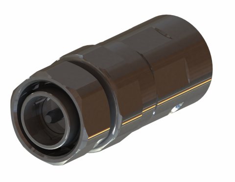 RFS 4.3-10 Male Straight Connector for 1/2" Coax Cable, OMNI FIT™ Premium, O-Ring and compression sealing