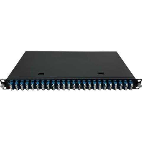 ECS 19 ODF Fiberpanel 1He 24xLC/UPC Quad SM - komplet (Pre fix)