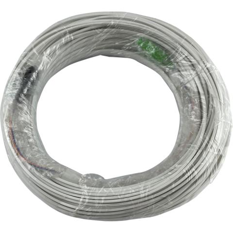 Pigtail SC/APC + SC/APC 50M Duplex 2 Fiber kabel Flatdrop white LSZH G657.A1 fanout 30cm af 900µm
