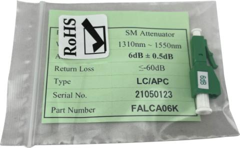 Dæmpeled LC/APC 6 dB 9/125µm