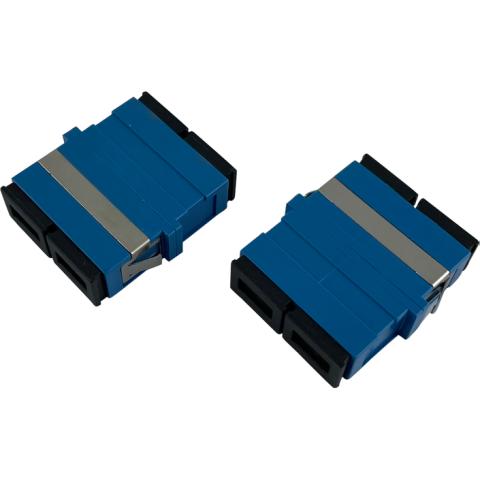 Adaptor SC/UPC - SC/UPC SM Duplex Ceramic Blue uden flange